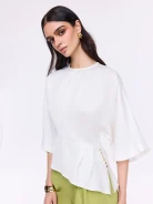 Light cream satin blouse
