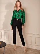 GREEN BLOUSE WITH LACE