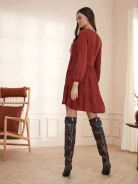 FLARED DRESS WITH RUFFLES