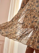 AIRY FLORAL MIDI DRESS