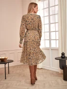 AIRY FLORAL MIDI DRESS