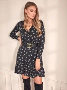 FLORAL DRESS WITH DELICATE FRILLS