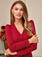 CZERWONA PROSTA SUKIENKA