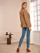 CARAMEL BUTTON-DOWN JACKET