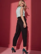BLUE BLOUSE WITH SHOULDER PADS