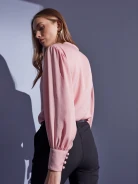 PINK BLOUSE WITH WIDE SLEEVES