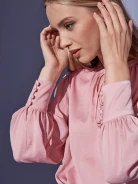 PINK BLOUSE WITH WIDE SLEEVES