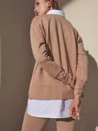Oversize sweatshirt in beige