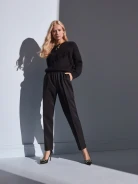 BLACK STRAIGHT LEG PANTS