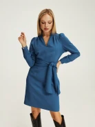 Blue tied dress