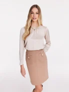 Elegant powder pink viscose blouse