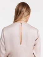 Elegant powder pink viscose blouse