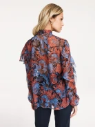Airy blouse with floral pattern