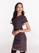 Short autumn dress in fine pattern