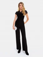 High waist black pants