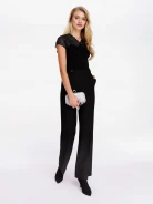 High waist black pants
