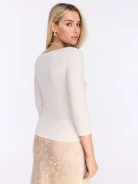 Cream blouse with ¾ sleeves