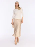 Cream blouse with ¾ sleeves
