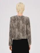 Viscose and bamboo blouse with frill