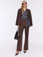 Navy blue blouse with oriental patterns
