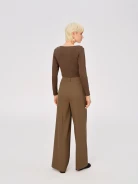 Light brown wide-leg pants