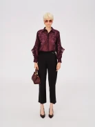 Black elegant suit pants with buckle