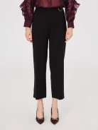 Black elegant suit pants with buckle