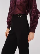 Black elegant suit pants with buckle