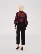 Black elegant suit pants with buckle