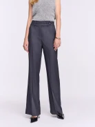 Graphite suit pants with straight legs