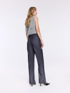 Graphite suit pants with straight legs