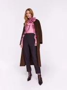 High-waisted chocolate cigarette pants