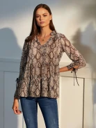 SNAKESKIN PATTERN BLOUSE