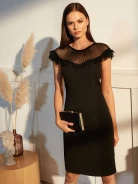 BLACK FITTED DRESS