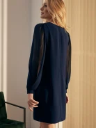 DRESS WITH BUFFETED SLEEVES