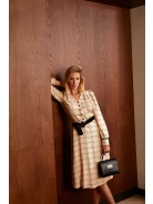 CHECKERED MIDI DRESS