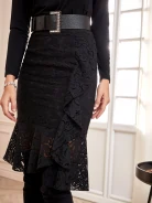 BLACK LACE SKIRT