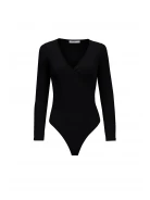 BLACK BODY WITH ENVELOPE NECKLINE