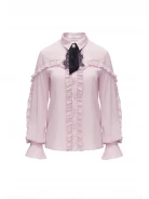 BLOUSE WITH RUFFLES AT THE SLEEVES