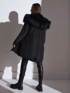 BLACK JACKET WITH HOOD