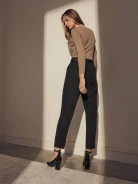 BLACK STRAIGHT LEG PANTS
