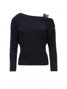 SWETER Z KORONKOWYM RAMIĄCZKIEM