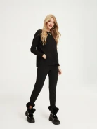 Black knit pants