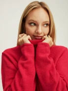 Pink sweater with wool and alpaca