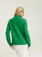 Green sweater with wool and alpaca