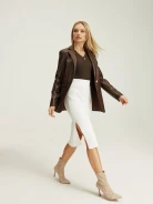 Brown faux leather jacket
