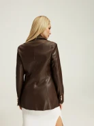 Brown faux leather jacket
