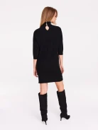 Knitted dress with added wool