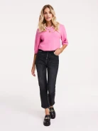 Pink sweater with 3/4 sleeves