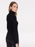 Black turtleneck sweater